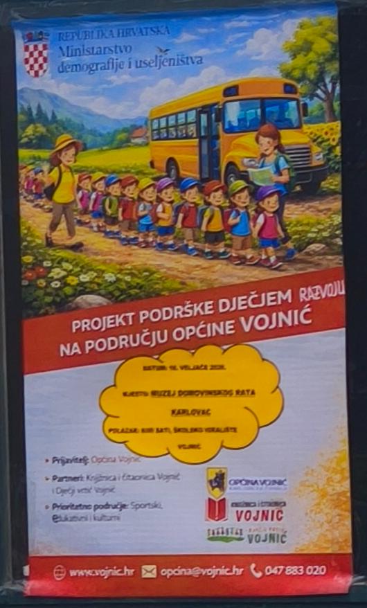 PROJEKT PODRŠKE DJEČJEM RAZVOJU NA PODRUČJU OPĆINE VOJNIĆ